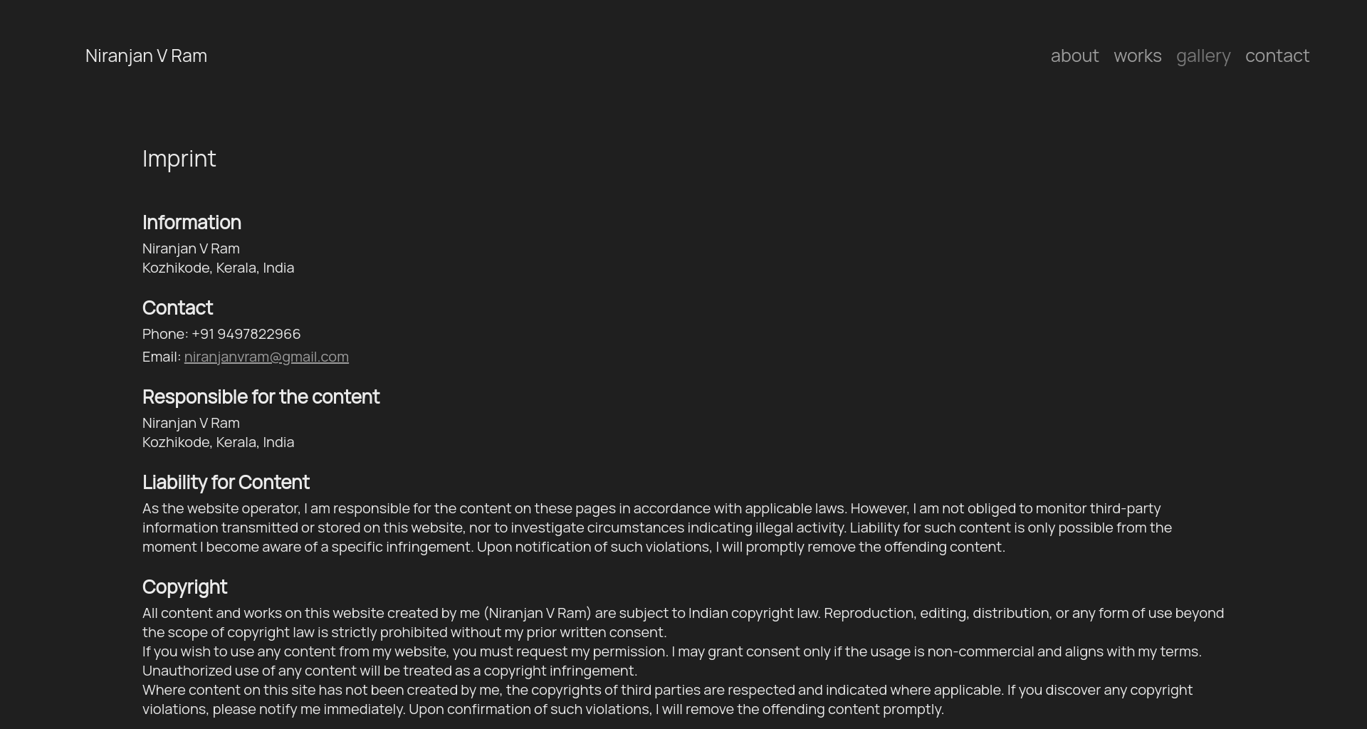 Imprint Page