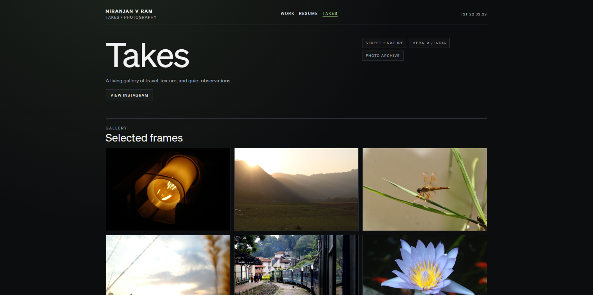 portfolio takes page view